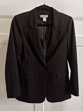 H&M Black Tailored Women's Blazer with Notch Lapel